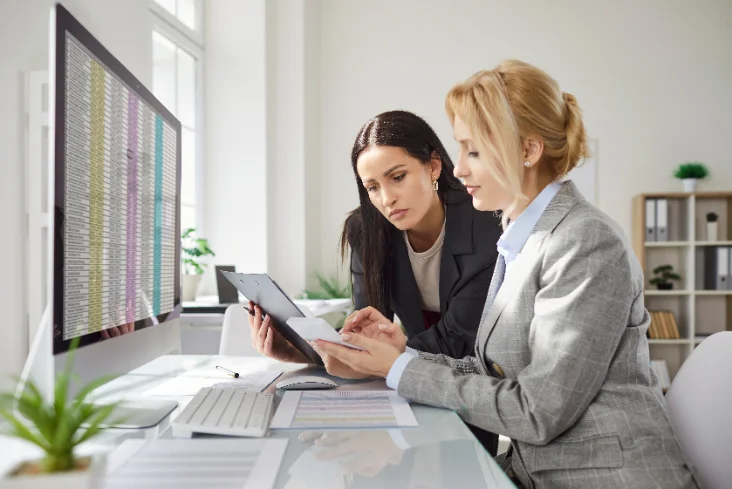 An accounting team at work